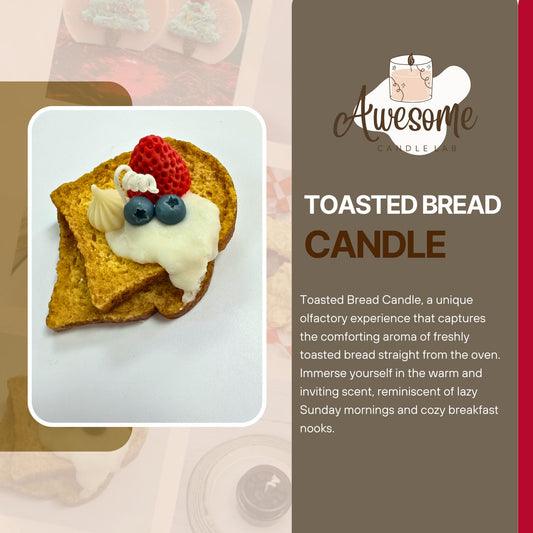 TOASTED BREAD CANDLE, I sweet candles I homemade candles I shaped candles dessert candles cool candles valentines day gift box