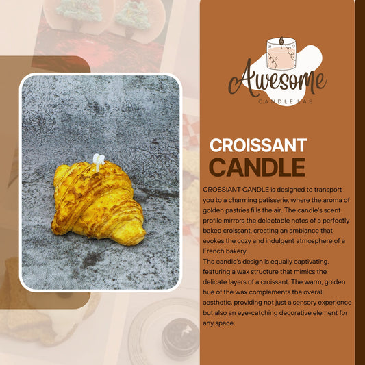 CROISSANT CANDLE  I sweet candles I homemade candles I shaped candles dessert candles cool candles valentines day gift box