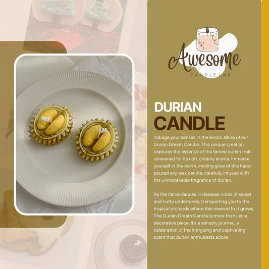 DURIAN CANDLE I sweet candles I homemade candles I shaped candles dessert candles cool candles valentines day gift box