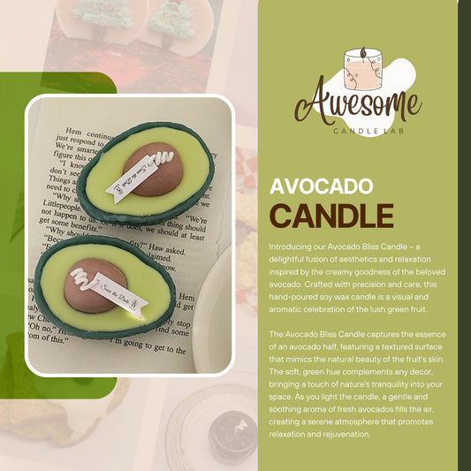 AVOCADO CANDLE I sweet candles I homemade candles I shaped candles dessert candles cool candles valentines day gift box