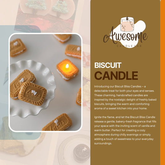 BISCUIT CANDLE I sweet candles I homemade candles I shaped candles dessert candles cool candles valentines day gift box