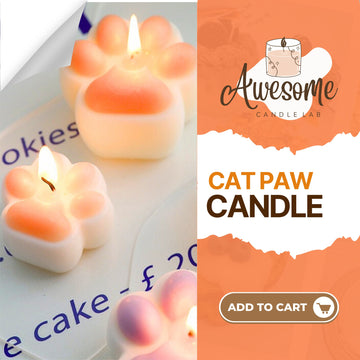 CAT PAW CANDLE I sweet candles I homemade candles I shaped candles dessert candles cool candles valentines day gift box