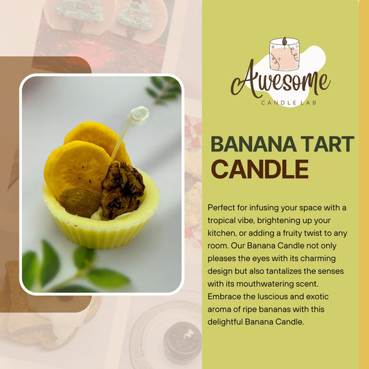 BANANA TART CANDLE I I sweet candles I homemade candles I shaped candles dessert candles cool candles valentines day gift box