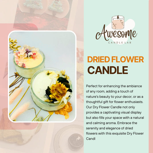 DRIED FLOWER CANDLE I sweet candles I homemade candles I shaped candles dessert candles cool candles valentines day gift box