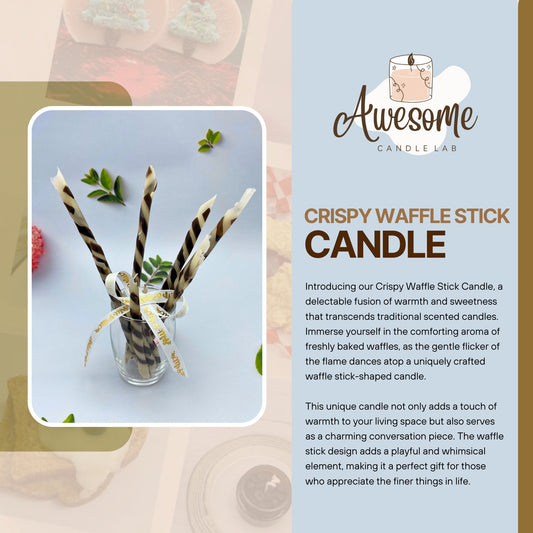 CRISPY WAFFLE STICK I sweet candles I homemade candles I shaped candles dessert candles cool candles valentines day gift box