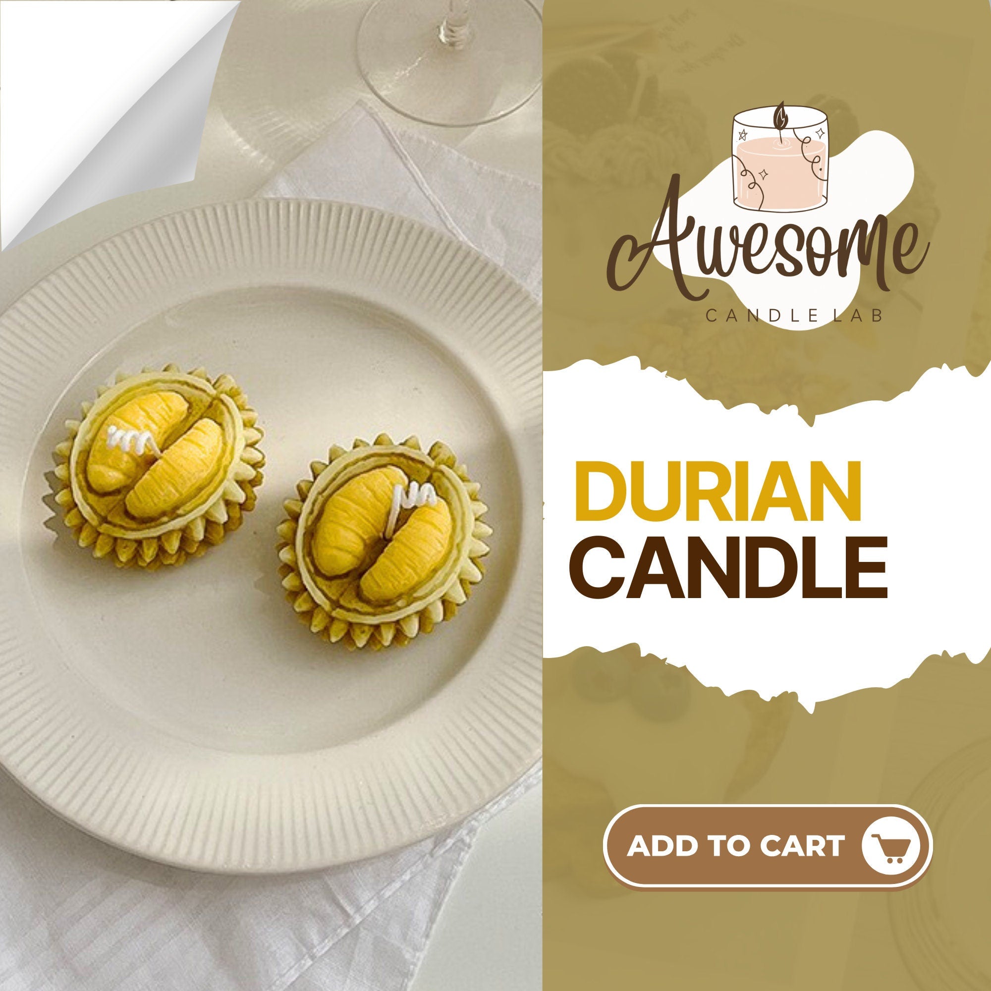 DURIAN CANDLE I sweet candles I homemade candles I shaped candles dessert candles cool candles valentines day gift box