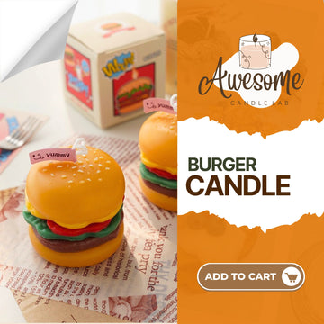 BURGER CANDLE I sweet candles I homemade candles I shaped candles dessert candles cool candles valentines day gift box