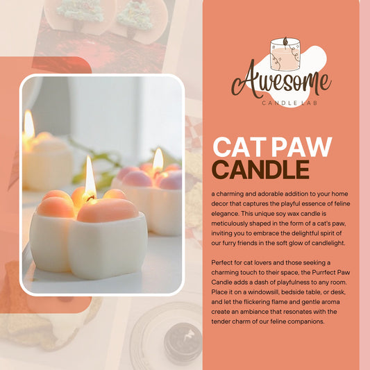 CAT PAW CANDLE I sweet candles I homemade candles I shaped candles dessert candles cool candles valentines day gift box