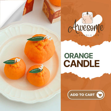 ORANGE CANDLE I sweet candles I homemade candles I shaped candles dessert candles cool candles valentines day gift box