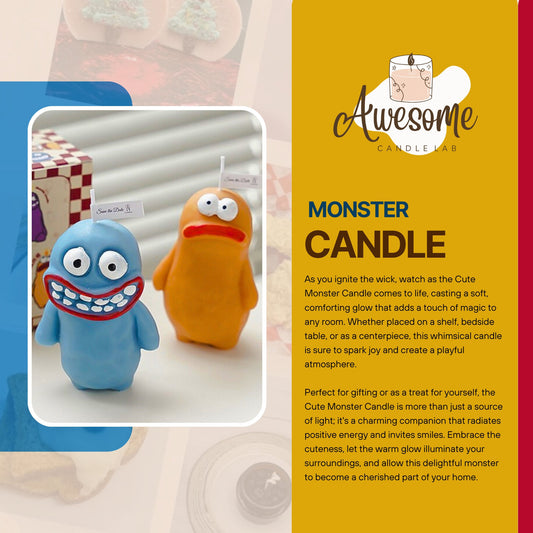 MONSTER CANDLE I sweet candles I homemade candles I shaped candles dessert candles cool candles valentines day gift box